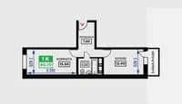 1-комнатная квартира 41.9 м² - миниатюра 10