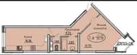 1-комнатная квартира 49.2 м² - миниатюра 10