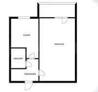 1-комнатная квартира 33 м² - миниатюра 8